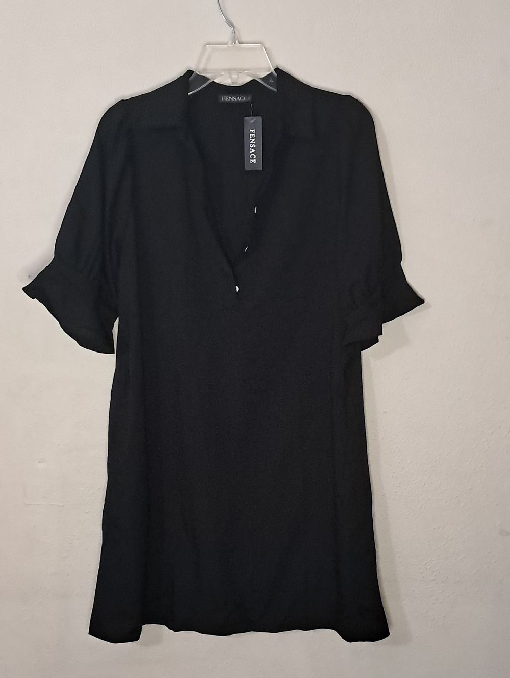 Fensace Women's Size Medium Black Shirt Dress NWT